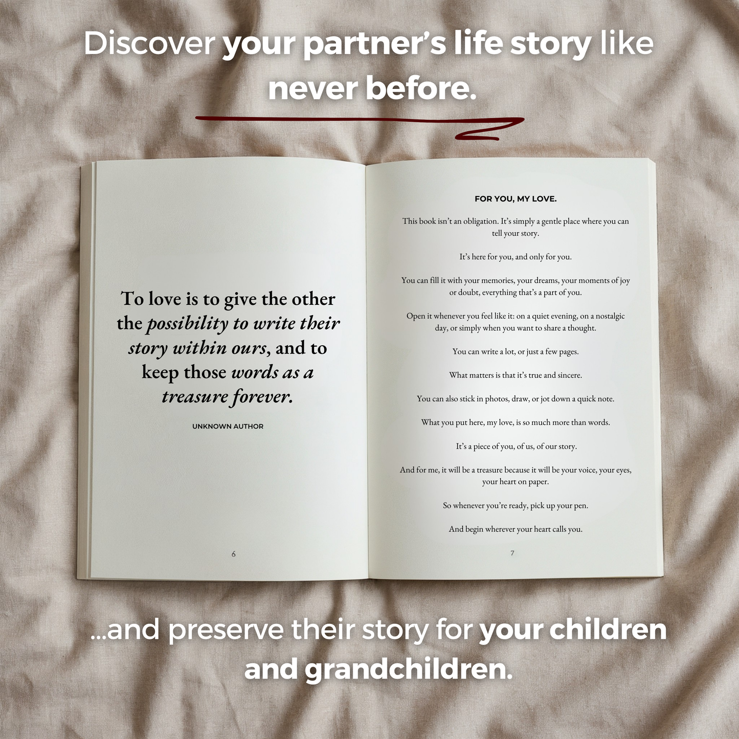 Your Legacy™ – Couple Story Journal